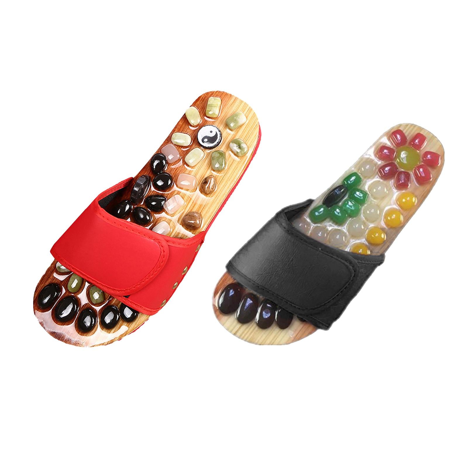 2 pair Massage Shoes Adjustable Multipurpose Bath Slipper for Home Salon