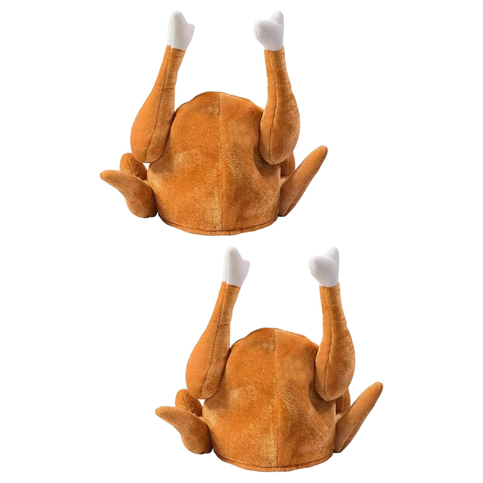 2xFunny Roasted Turkey Hat Chicken Creative for Party Xmas Halloween