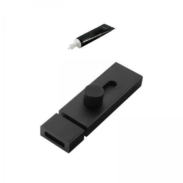 2xDoor Latch Sliding Lock Barrel Bolt Latch for Interior and Outdoor Yard 100mm Black