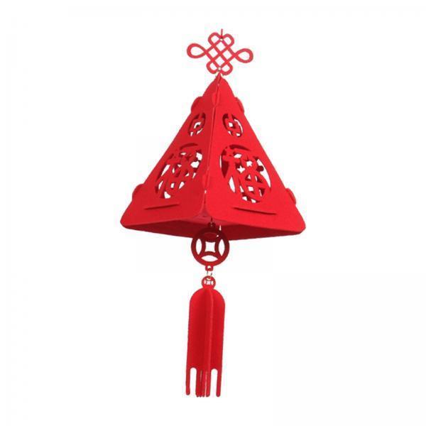 3xChinese Lantern Red Lantern 3D Lantern for Spring Festival New Year Decor Fu