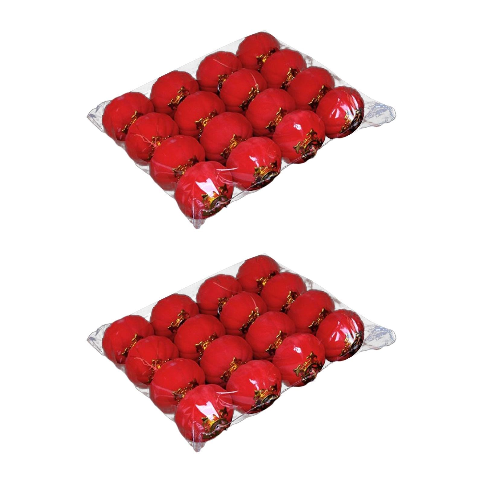 2 Pack 16x Chinese Red Lantern Decoration Pendant for Lantern Festival