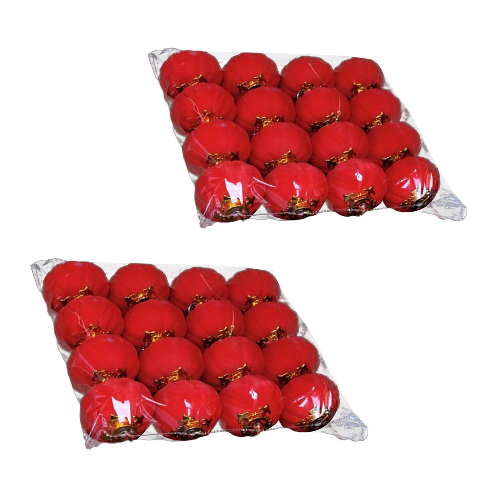 2 Pack 16x Chinese Red Lantern Traditional Pendant for Spring Festival