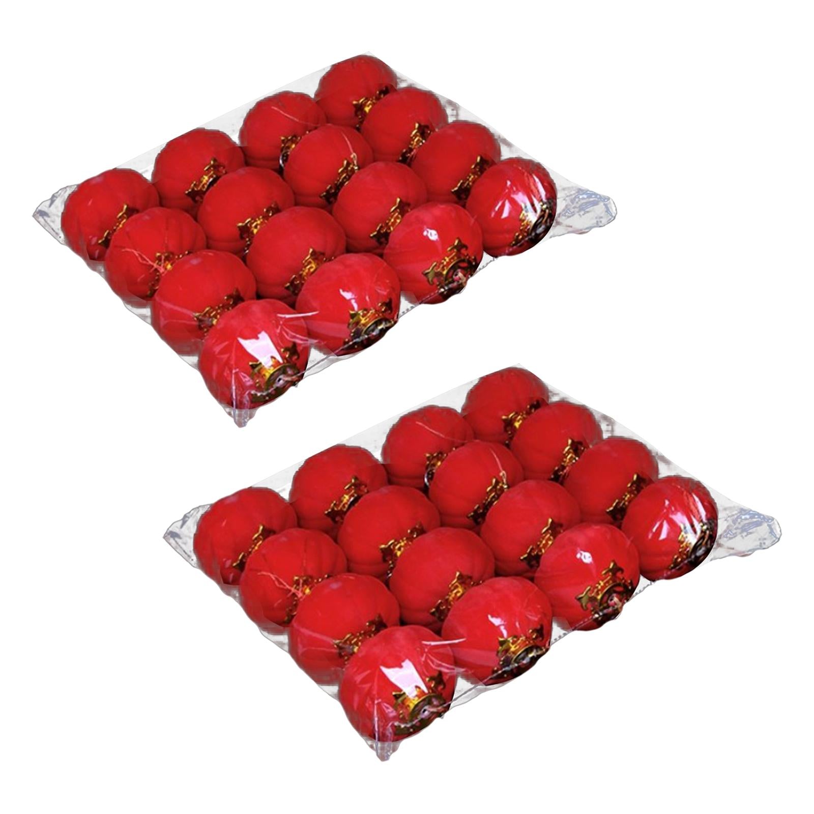 2 Pack 16x Chinese Red Lantern Traditional Pendant for Spring Festival