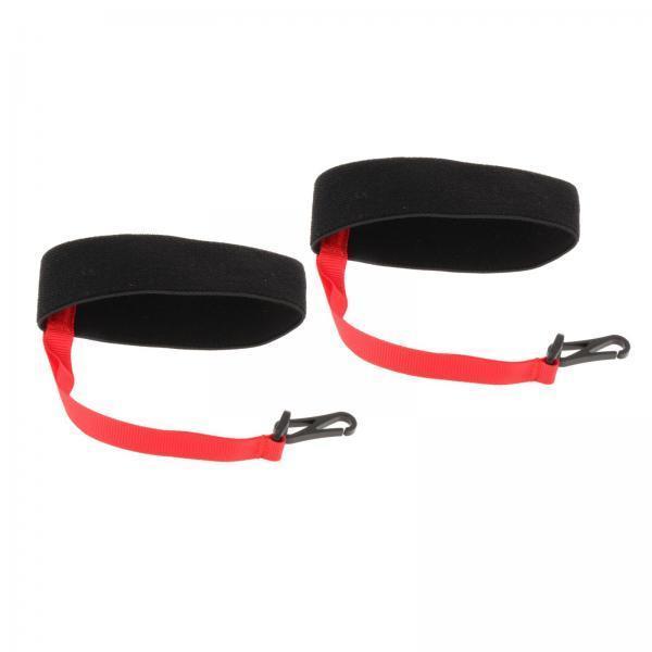 2x2Pcs Ski Glove Wrist Strap Adult Sport Glove Safety Strap for Outdoor Skiing Red
