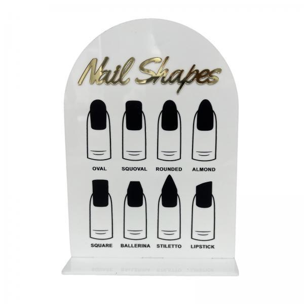 2xNail Tip Display Board Acrylic Manicure Display for Nail Salon Nail Art Tool Style A