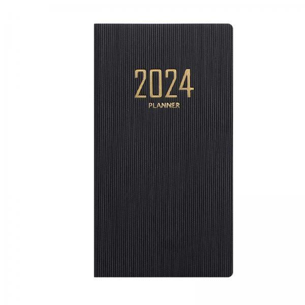 2x2024 Planner Journal to Track Goals Agenda Notebook for Business Home School Black