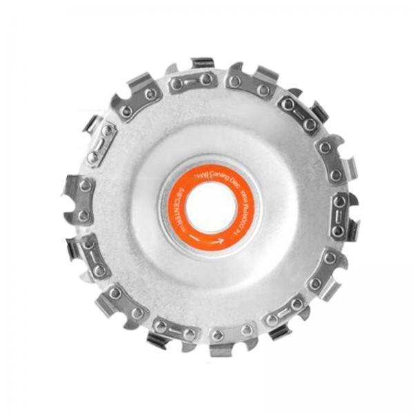 4xPortable Wood Carving Chain Disc Attachment for Shaping Carving Polishing 4 inch 14 tooth
