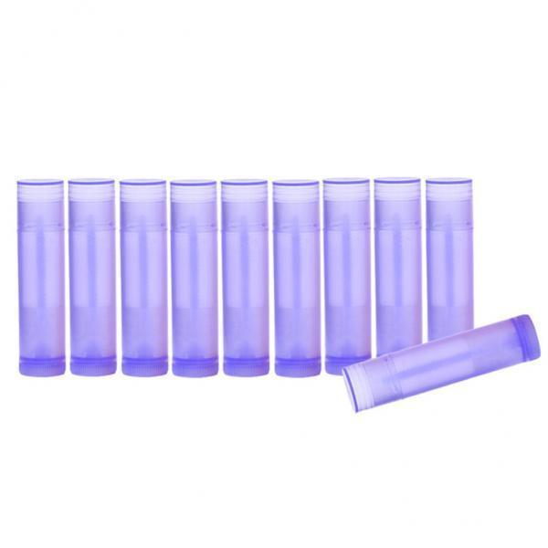 3x10x 5G Empty Lipstick Tubes Refillable Lip Gloss Balm Bottles Vials Purple
