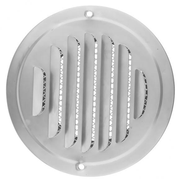 3x Stainless Steel Wall Ceiling Round Air Vent Grille Cover Ventilation Ducting 120mm