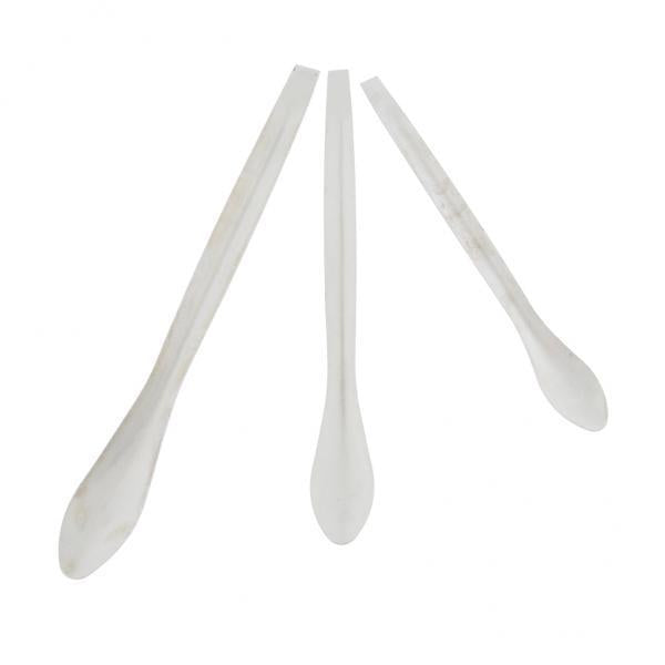 2xSet of 3 Pieces Stainless Steel Dispensing Spoons Lab Micro Scrapers
