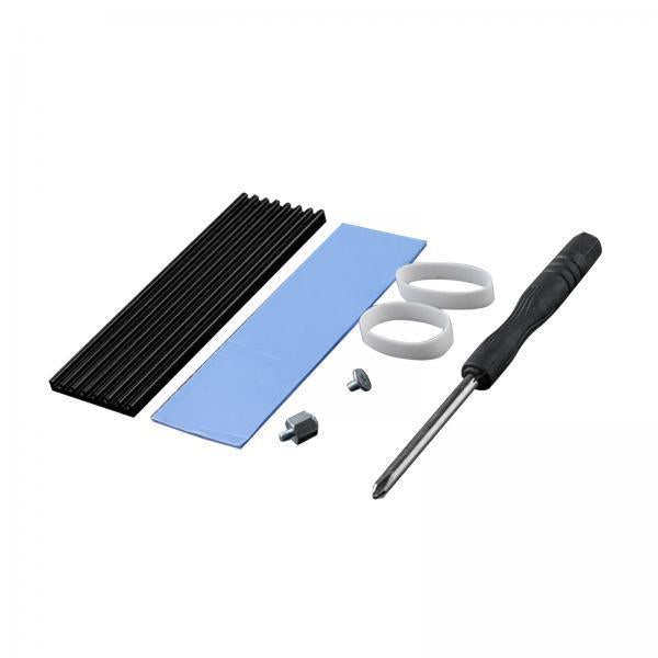 4xM.2 2280 SSD Heatsink Aluminum Alloy Lightweight Easy to Install Durable Black