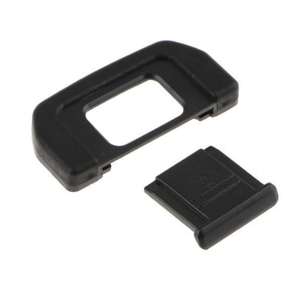 2xCamera Viewfinder Eyecup Eyepiece with Hot Shoe Cover for Nikon D7500 Black