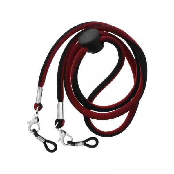 4xSunglasses Retainer Adjustable Anti Lost Eyeglass Strap Adult Kids Men Woman red and black