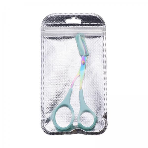 2xEyebrow Scissor with Comb Women Men Beauty Tool for Makeup Grooming Cosmetic Blue