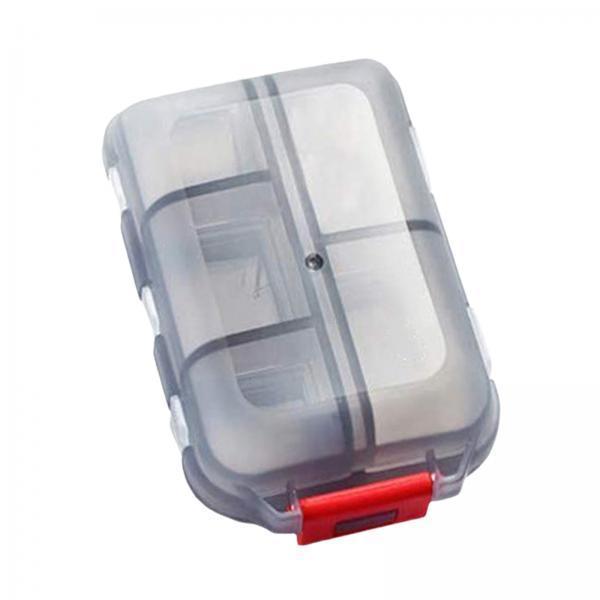 3xTravel Pill Organizer Small Pill Box for Hold Daily Pill Black Gray