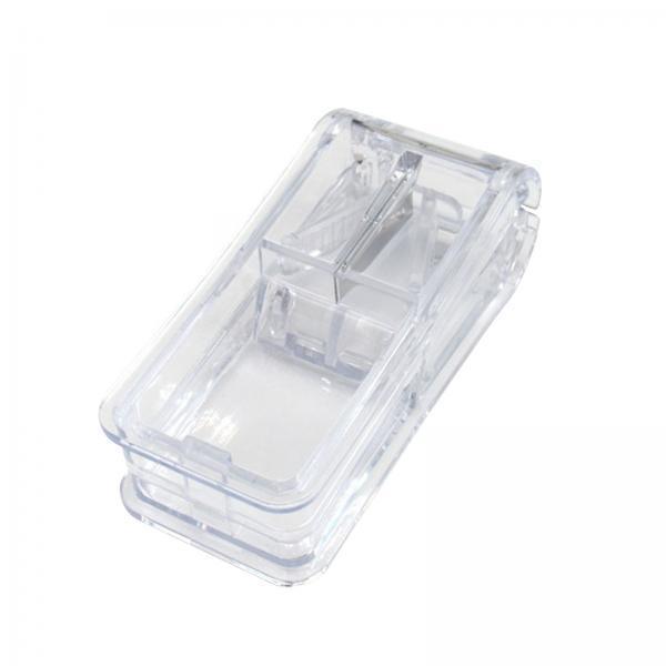 2xPill Divider with Storage Compartment Container for Pill Holder Home Clear