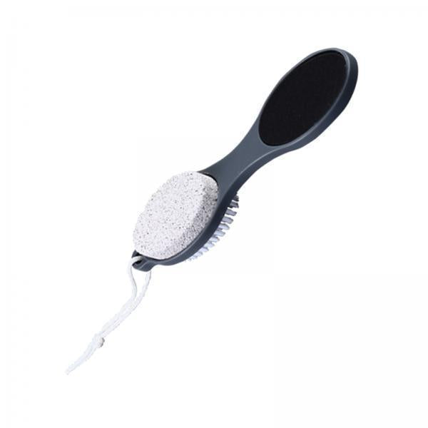 3x4 in 1 Feet Pedicure Tools Cleaning Brush Dead Skin Remover for Wet Home Gray