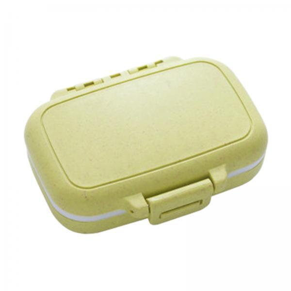 2xPill's Box Mini Portable Pills Organizer Case for Fish Oil Supplements Daily Green