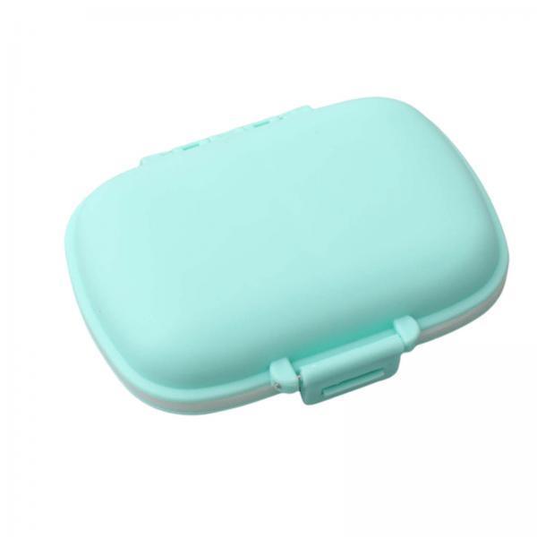 2xWeekly Pills Box Reminder Daily Pill Keeper Durable Mini Storage Case 8 Grid blue