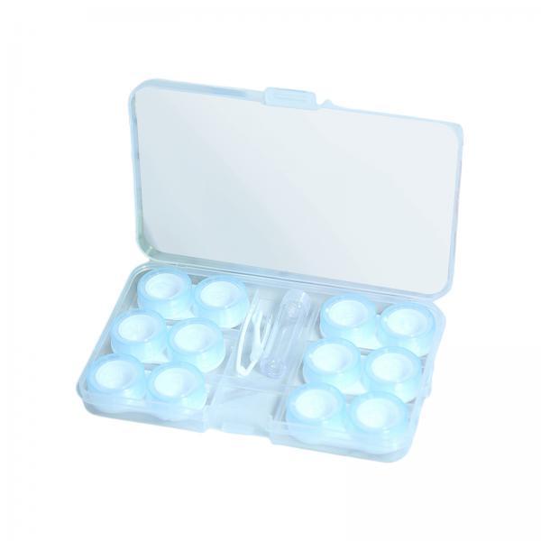 4xTravel 6 Pairs Contact Lens Case Set Keeping Contact Lens Clean and Clear Blue