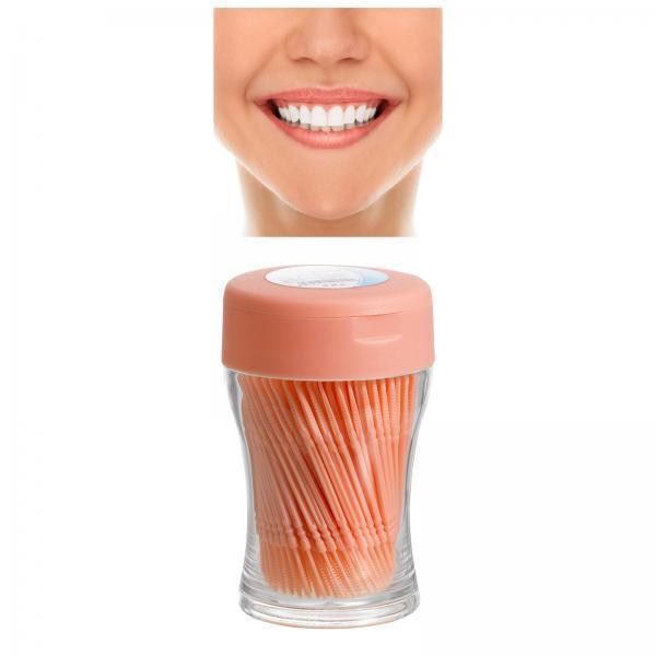 4x200x Toothpicks Tooth Cleaning Tool Teeth Stick Brush Toothpick Orange
