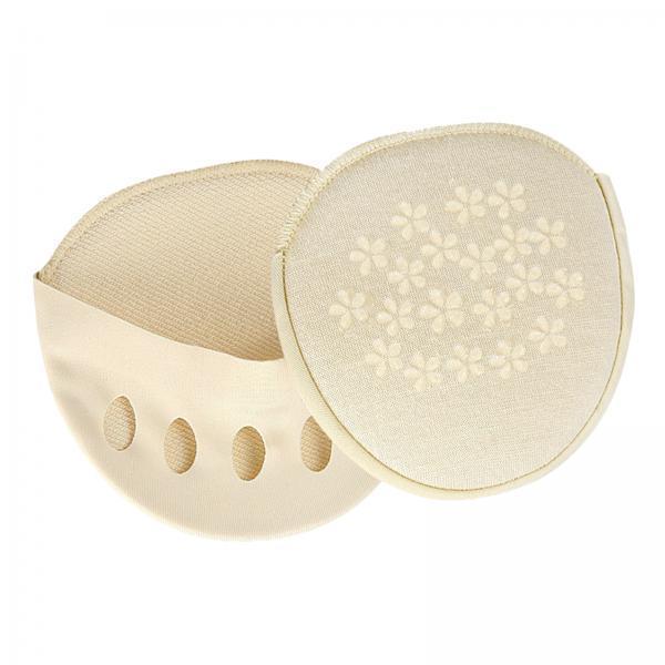 2xfive toe Forefoot Pads Breathable Invisible Socks Metatarsal Pads Foot Pads Beige