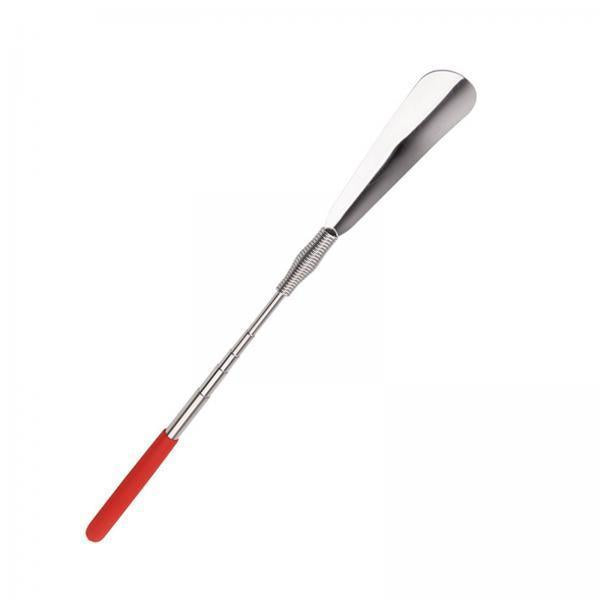 2xTelescopic Shoehorn Long Handle for Leather Boots Seniors Kid Pregnant Steel
