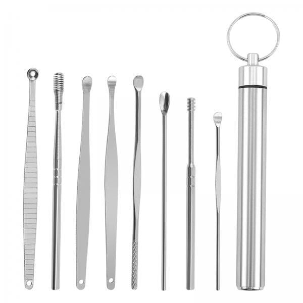 2x8Pcs Ear Wax Remover Set Reusable Smooth Clean Earpick Sticks for Men Women