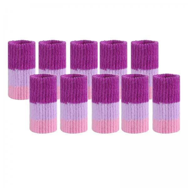4x10Pcs Finger Sleeves Protectors Elastic for Relieving Pain Cycling Biking Purple