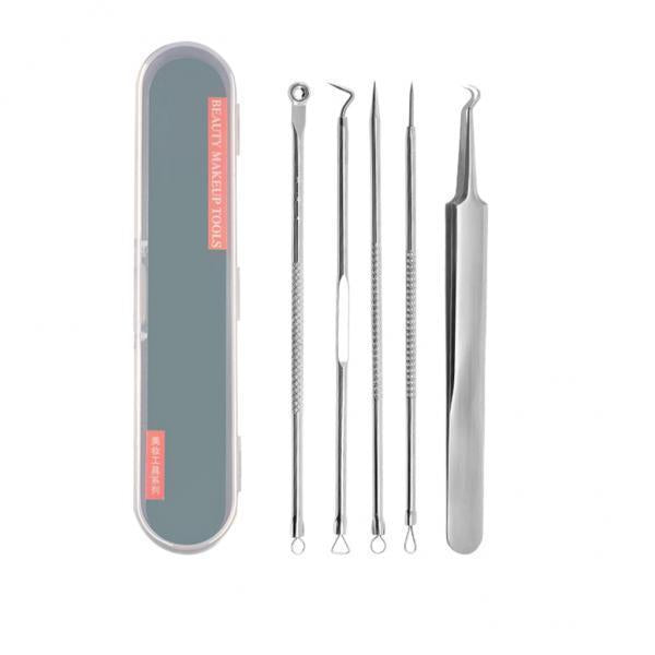 4xAcne Blackhead Removal Kit Extractio Kit for Zit Removing Whitehead Popping 5 Pieces Hook