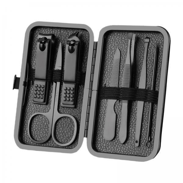 2xManicure Nail Clipper Set Nail File Sharp Ear Spoon Fingernail Toenail 7PCS
