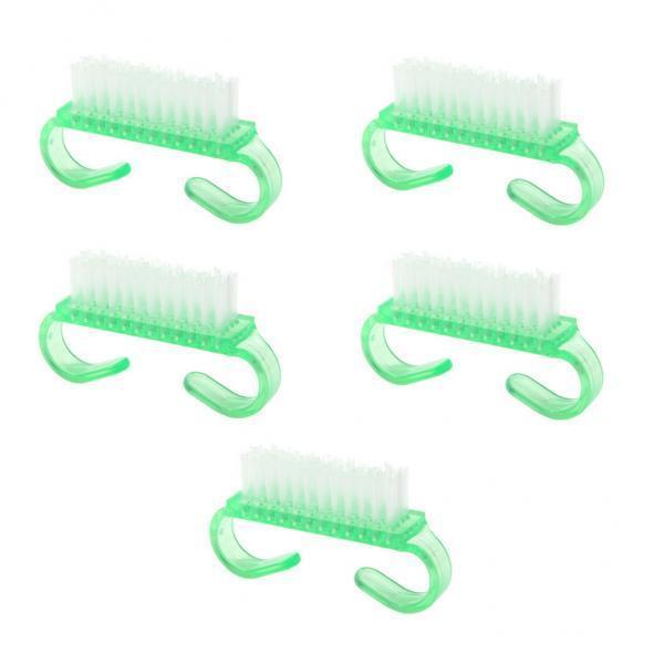 2x5pcs/set Nail Brush Kids Brushes for DIY Nail Art Foot Nail Cleaner Green