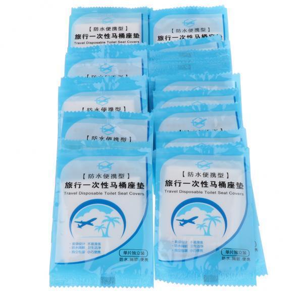 2x50 Pieces Disposable Toilet Seat Covers Travel Safety Toilet Potty Seat Pad