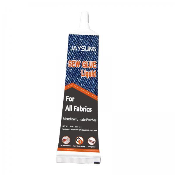 3x50ml Fabric Glue Waterproof Liquid Sew Glue Sewing Solution for Denim Blue