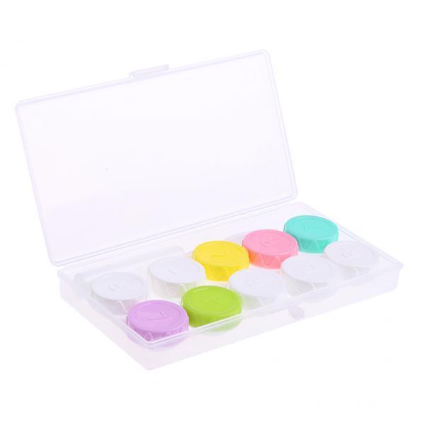 3x5 Pairs Portable Travel Contact Lens Holder Storage Soaking Box Case Set A#