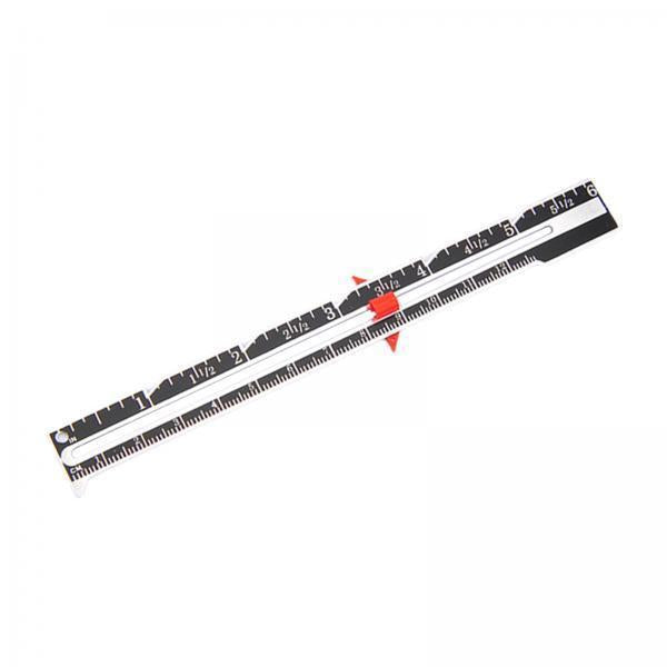 2xMeasure Ruler Gauge Tool Hem Collar Sewing Knitting Adjustable Marker red