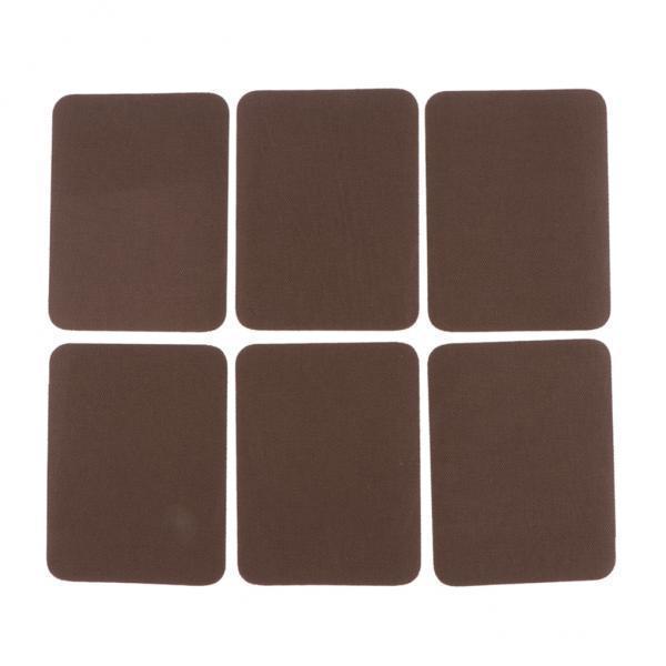 4x6pcs Iron on Denim Patches for Jeans Clothing Jacket Repair Tool Coffee