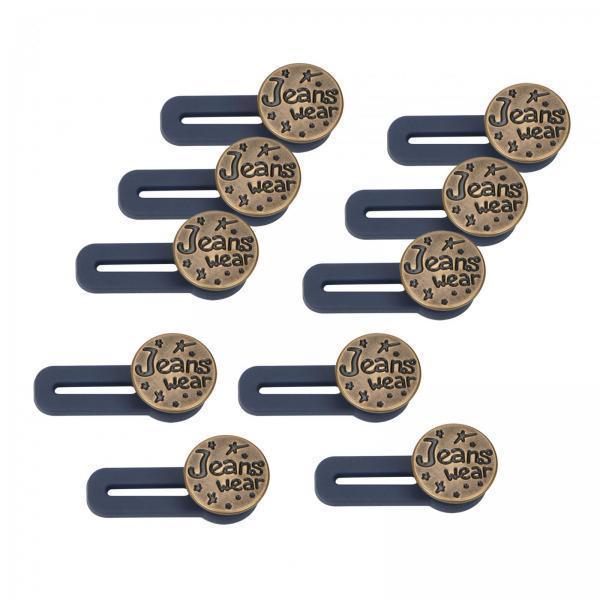 4x10 Pieces Jean Extender Buttons Elastic Detachable Jeans Waist Extend Button Style A