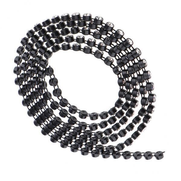 2x1 Yard Beaded Rhinestone Chain Ribbon Trim for Sewing Craft Decor 4mm