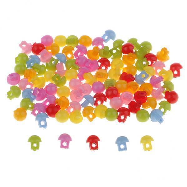 2x100pcs Colorful Mini Resin Buttons for Sewing Scrapbooking 5-6mm Dome