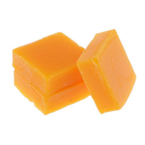 3x3pcs Beeswax Block for Leather Thread Waxing Polishing Tool Yellow Square