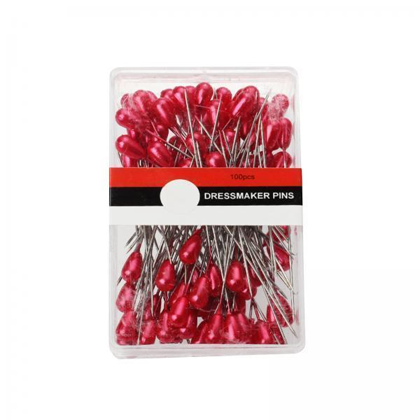 4x1500x Straight Pins Locating with Box Sewing Pins for Dressmaker DIY Project red