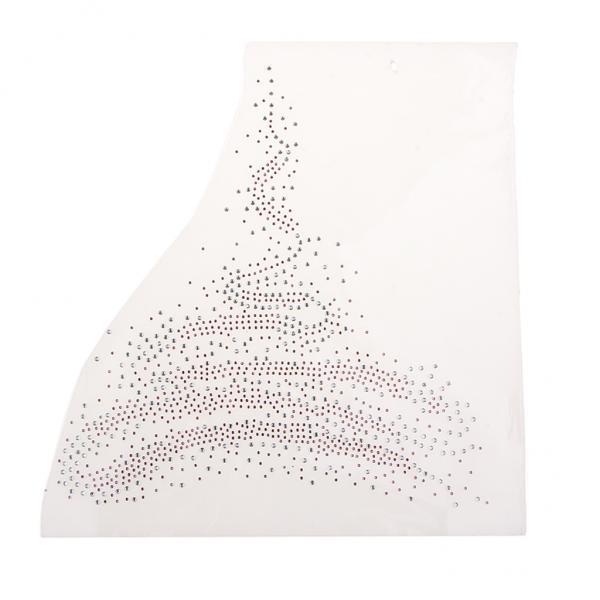 4xRhinestone Iron On Transfer Hot Fix T-shirt Motif DIY Clothes Decor Purple