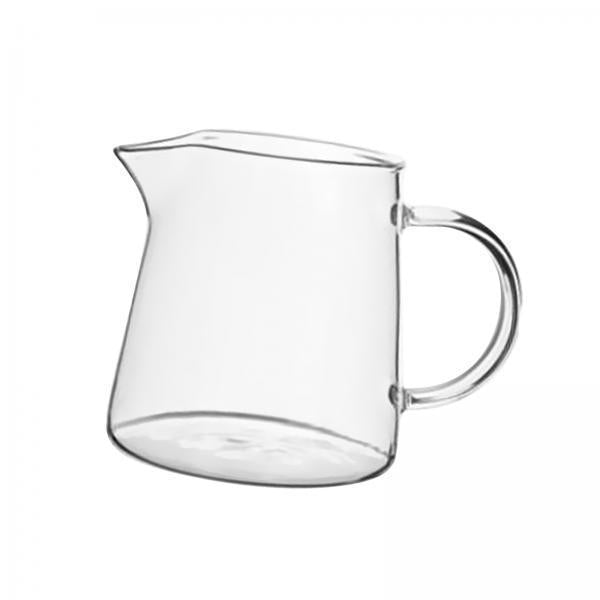2xGlass Creamer Pitcher Teaware Mini Carafe Coffee Mug for Tea Espresso Coffee 300ml 7.5x8x8.5cm