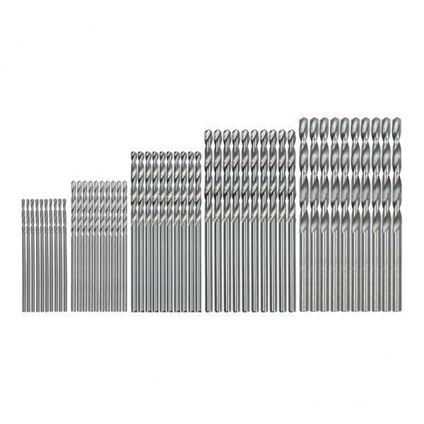 4x50Pieces Precision Pin Vise Twist Drill Bits Mini Micro Hand Rotary Tools Craft