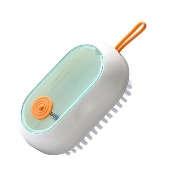 4xCleaning Brush with Soap Dispenser Clothes Shoes Washing Brush for Household White 1pcs