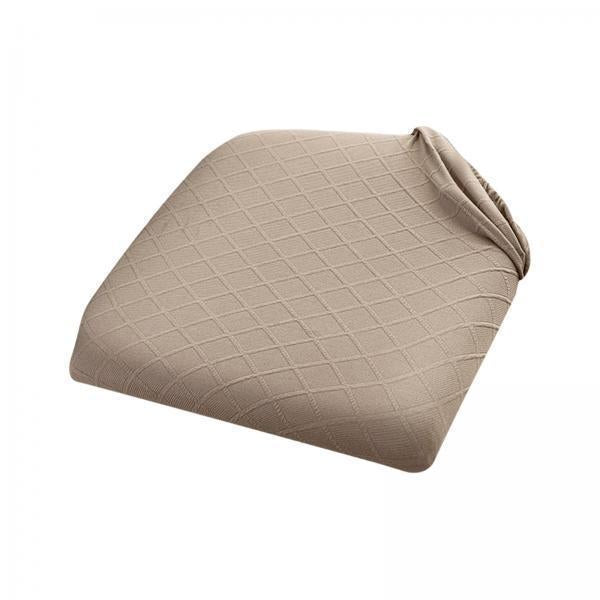 2xChair Cover Elastic Seat Cushion Slipcovers for Bar Banquet Home Decoration Light Coffee