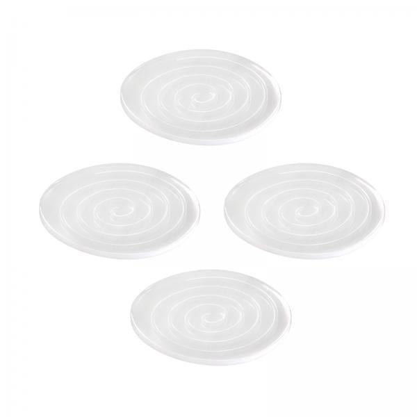 3x4x Silicone Furniture Leg Pads Anti Slip Floor Protectors for Desk Bed Couch Round Diameter 6cm