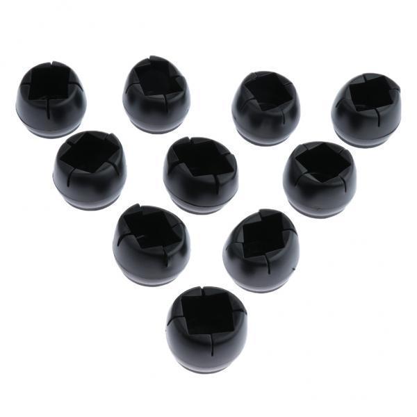 3x10Pcs Silicone Caps Felt Pads for Sqare & Round Chair Leg 1.5x2.6cm
