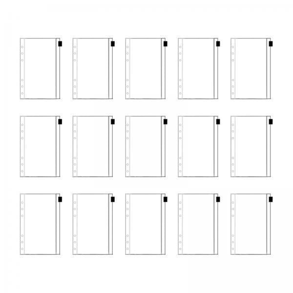 3xClear Zipper Binder Pouch Folders Bills Organizer for Photo Document A6